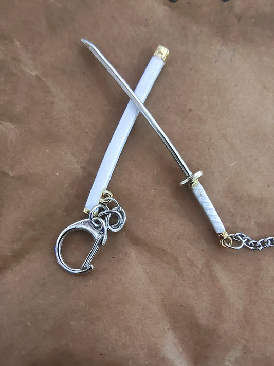 Katana keychain White